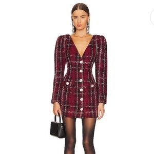 Revolve Bridget Dress in Black & Red NBD